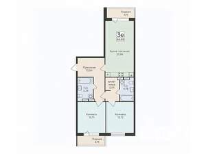 3-к квартира, вторичка, 85м2, 11/16 этаж