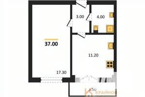 1-к квартира, вторичка, 37м2, 11/15 этаж