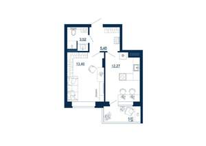 1-к квартира, вторичка, 36м2, 1/17 этаж
