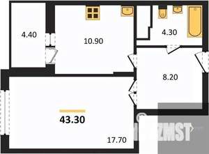 1-к квартира, вторичка, 43м2, 25/25 этаж