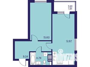 1-к квартира, вторичка, 54м2, 10/18 этаж