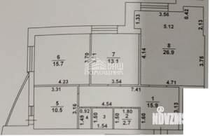 3-к квартира, вторичка, 89м2, 6/8 этаж