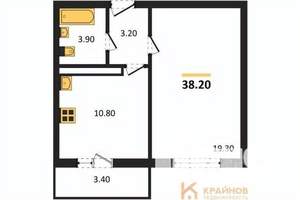1-к квартира, вторичка, 38м2, 14/17 этаж