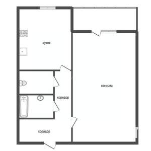 1-к квартира, вторичка, 38м2, 7/10 этаж