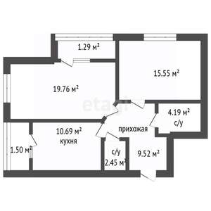 2-к квартира, вторичка, 66м2, 10/18 этаж