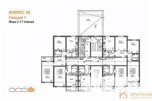 2-к квартира, вторичка, 66м2, 4/17 этаж