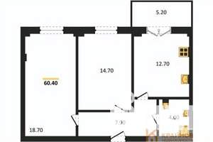 2-к квартира, вторичка, 60м2, 5/15 этаж