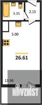 Студия квартира, вторичка, 27м2, 16/18 этаж
