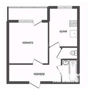 1-к квартира, вторичка, 36м2, 2/12 этаж