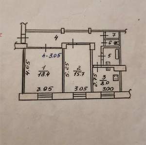 2-к квартира, вторичка, 61м2, 5/5 этаж