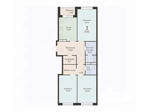 3-к квартира, вторичка, 91м2, 11/14 этаж