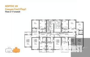 1-к квартира, вторичка, 38м2, 12/17 этаж
