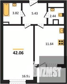 1-к квартира, вторичка, 42м2, 2/18 этаж