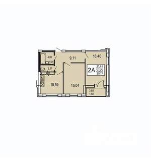 2-к квартира, вторичка, 59м2, 20/20 этаж