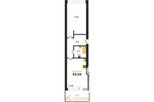 1-к квартира, вторичка, 54м2, 6/9 этаж