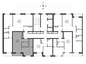 2-к квартира, вторичка, 45м2, 8/17 этаж