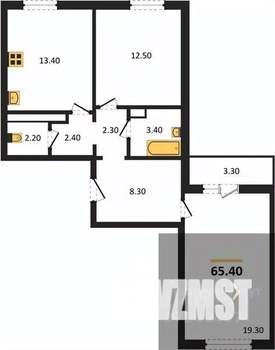 2-к квартира, вторичка, 65м2, 17/17 этаж
