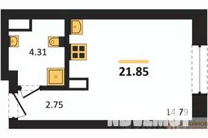 Студия квартира, вторичка, 22м2, 2/28 этаж