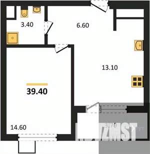 1-к квартира, вторичка, 39м2, 6/13 этаж