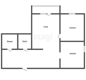 2-к квартира, вторичка, 43м2, 6/9 этаж