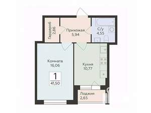 1-к квартира, вторичка, 42м2, 4/14 этаж
