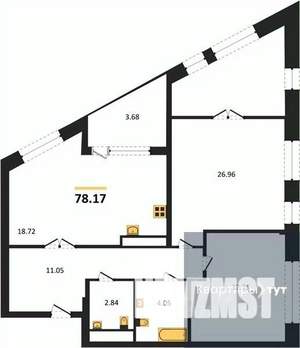 2-к квартира, вторичка, 78м2, 4/21 этаж