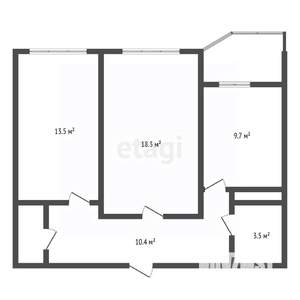 2-к квартира, вторичка, 58м2, 11/21 этаж