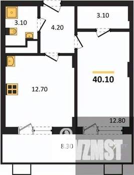 1-к квартира, вторичка, 40м2, 3/14 этаж