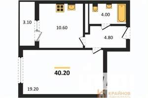 1-к квартира, вторичка, 40м2, 8/25 этаж