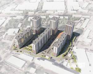 1-к квартира, строящийся дом, 20м2, 1/17 этаж