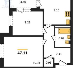 2-к квартира, вторичка, 47м2, 7/18 этаж