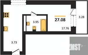 Студия квартира, вторичка, 27м2, 16/28 этаж