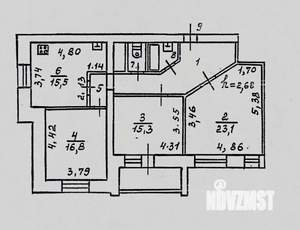 3-к квартира, вторичка, 91м2, 3/15 этаж