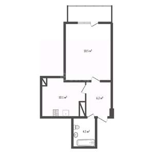 1-к квартира, вторичка, 40м2, 15/17 этаж