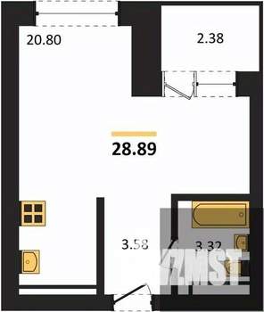 Студия квартира, вторичка, 29м2, 17/28 этаж
