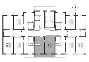 1-к квартира, вторичка, 40м2, 8/19 этаж