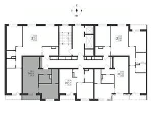 2-к квартира, вторичка, 45м2, 7/17 этаж