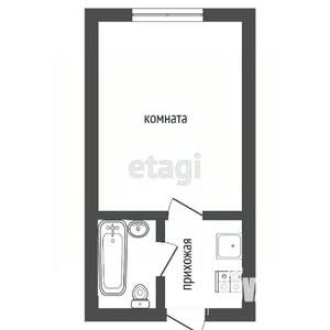 Студия квартира, вторичка, 28м2, 3/25 этаж