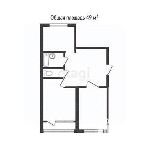 2-к квартира, вторичка, 49м2, 2/5 этаж