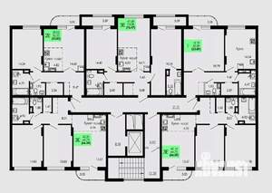 3-к квартира, строящийся дом, 76м2, 7/9 этаж