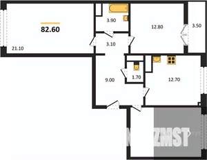 3-к квартира, вторичка, 83м2, 1/17 этаж