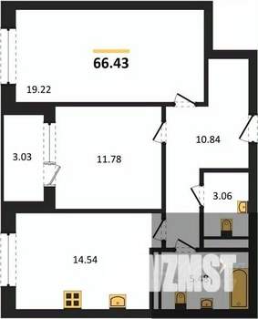2-к квартира, вторичка, 66м2, 18/18 этаж