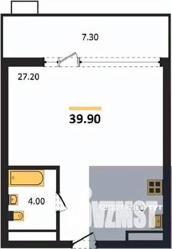 Студия квартира, вторичка, 40м2, 8/15 этаж