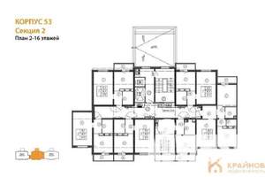 2-к квартира, сданный дом, 56м2, 4/17 этаж