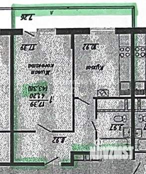 1-к квартира, вторичка, 41м2, 12/17 этаж