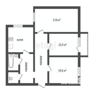 3-к квартира, вторичка, 70м2, 8/10 этаж