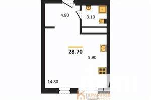 Студия квартира, вторичка, 29м2, 6/11 этаж