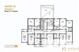 1-к квартира, вторичка, 38м2, 6/17 этаж