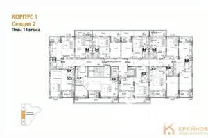 Студия квартира, сданный дом, 40м2, 14/15 этаж