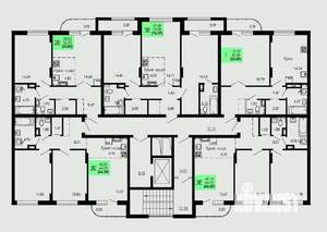 2-к квартира, строящийся дом, 54м2, 9/9 этаж